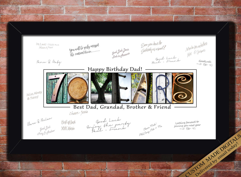 70th Birthday Decorations for Women Men - Cute Guest Book Alternative or  Group Card -Great 70th Birthday Gifts for Women or 70th Birthday Gifts for  Men - Signature Poster -70 Years Loved (